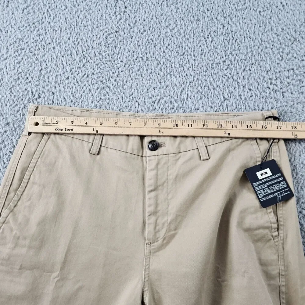 Joseph Abboud Pants 34x33 Khaki Beige Chino Comfort Stretch Preppy Casual NWT